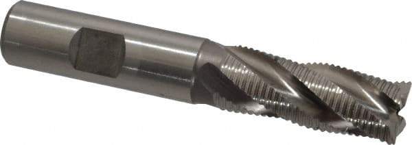 Hertel - 5/8" Diam, Fine Pitch, 1-5/8" LOC, 4 Flute Cobalt Roughing Square End Mill - Uncoated, 3-3/4" OAL, 5/8" Shank Diam, Single End, 30° Helix - Eagle Tool & Supply