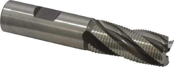 Hertel - 3/4" Diam, Fine Pitch, 1-5/8" LOC, 4 Flute Cobalt Roughing Square End Mill - Uncoated, 3-3/4" OAL, 3/4" Shank Diam, Single End, 30° Helix - Eagle Tool & Supply