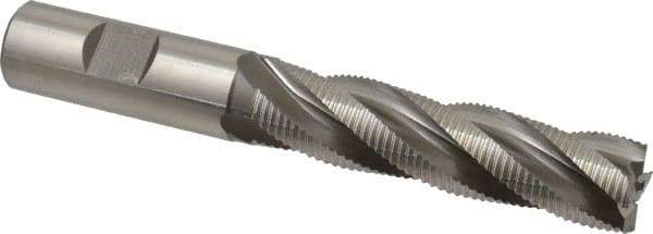 Hertel - 3/4" Diam, Fine Pitch, 3" LOC, 4 Flute Cobalt Roughing Square End Mill - Uncoated, 5-1/4" OAL, 3/4" Shank Diam, Single End, 30° Helix - Eagle Tool & Supply
