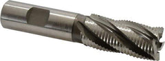 Hertel - 7/8" Diam, Fine Pitch, 1-7/8" LOC, 5 Flute Cobalt Roughing Square End Mill - Uncoated, 4-1/8" OAL, 3/4" Shank Diam, Single End, 30° Helix - Eagle Tool & Supply