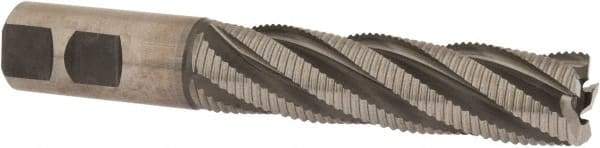 Hertel - 7/8" Diam, Fine Pitch, 3-1/2" LOC, 5 Flute Cobalt Roughing Square End Mill - Uncoated, 5-5/8" OAL, 7/8" Shank Diam, Single End, 30° Helix - Eagle Tool & Supply