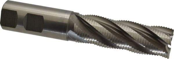 Hertel - 1" Diam, Fine Pitch, 3" LOC, 5 Flute Cobalt Roughing Square End Mill - Uncoated, 5-1/2" OAL, 1" Shank Diam, Single End, 30° Helix - Eagle Tool & Supply