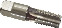 Hertel - 3/8-18 NPT, 5 Flutes, Bright Finish, High Speed Steel, Interrupted Thread Pipe Tap - Regular Hook - Eagle Tool & Supply