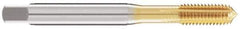 Guhring - 1/4-20 UNC 2BX Modified Bottoming Thread Forming Tap - Cobalt, TiN Finish, 80mm OAL, Right Hand Thread, Series 1582 - Eagle Tool & Supply