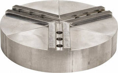 H & R Manufacturing - 11" Chuck Capacity, 1.5mm x 60° Serrated Attachment, Round Soft Lathe Chuck Jaw - 3 Jaws, Aluminum, 1.181" Btw Mount Hole Ctrs, 5" Long x 10" Wide x 2" High, 0.63" Groove, 12mm Fastener - Eagle Tool & Supply