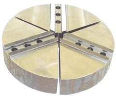 H & R Manufacturing - 12" Chuck Capacity, 1.5mm x 60° Serrated Attachment, Round Soft Lathe Chuck Jaw - 3 Jaws, Cast Iron, 1.181" Btw Mount Hole Ctrs, 6" Long x 15" Wide x 2" High, 0.71" Groove, 14mm Fastener - Eagle Tool & Supply