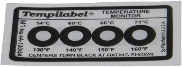 Tempil - 54/60/66/71°C Temp Indicating Label - Eagle Tool & Supply