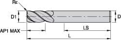 Kennametal - 6mm, 4 Flute, Single End, Solid Carbide, 0.25mm Corner Radius End Mill - 50mm OAL, 50° Helix, Right Hand Flute, 9mm LOC, Right Hand Cut - Eagle Tool & Supply