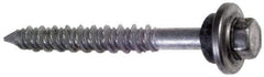 Made in USA - 1/4" Diam, 1-3/4" Length Under Head, Hex Drive, Concrete Screw & Masonry Fastener - Stainless Steel, Silver Climaseal Finish, Includes Drill Bit - Eagle Tool & Supply