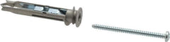 Buildex - #8 Screw, 9/16" Diam, 2-1/2" Long, 3/8 to 1/2" Thick, Self Drilling Drywall & Hollow Wall Anchor - Zinc, Grade 3, Use in Drywall - Eagle Tool & Supply