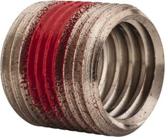 Made in USA - 5/8-11 Internal, 3/4-16 External, UNC, 11/16" Insert Length, Thread Locking Repair Inserts - Stainless Steel, Bright Finish, Grade 303 - Eagle Tool & Supply