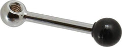 Gibraltar - 1 Offset Arm, 5/16-18" Hole, Tapped Clamping Handle - 5/8" Hub Diam, 3/4" Ball Diam - Eagle Tool & Supply