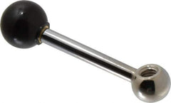 Gibraltar - 1 Offset Arm, 3/8-16" Hole, Tapped Clamping Handle - 25/32" Hub Diam, 13/16" Ball Diam - Eagle Tool & Supply