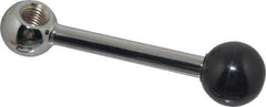 Gibraltar - 1 Offset Arm, 5/8-11" Hole, Tapped Clamping Handle - 1-1/4" Hub Diam, 1-1/4" Ball Diam - Eagle Tool & Supply