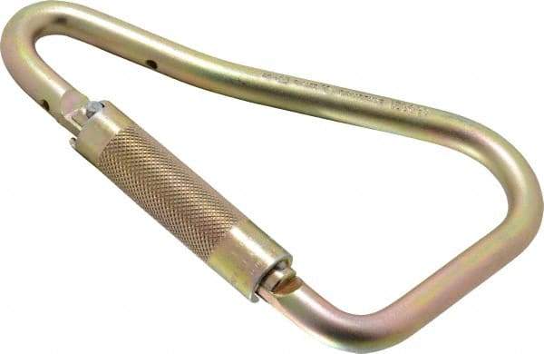 Miller - 400 Lb. Capacity Locking Carabiner - 2 Inch, Screw Lock Gate, Steel - Eagle Tool & Supply