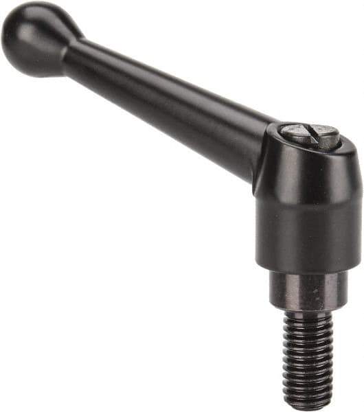 Strong Hand Tools - 1/2-13, 3/4" Hub Diam, Zinc Alloy B-Threaded Adjustable Clamping Handle - 3-3/4" Overall Length, 2-5/8" High - Eagle Tool & Supply