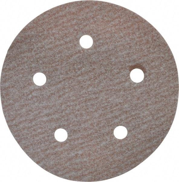 Norton - 5" Diam, 150 Grit, Aluminum Oxide Hook & Loop Disc - Very Fine Grade, Coated, B Weight Paper Backing, Series A275 - Eagle Tool & Supply
