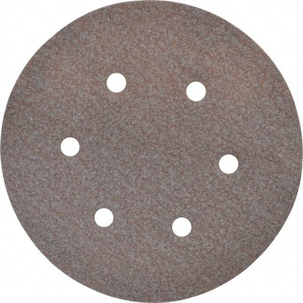Norton - 6" Diam, 120 Grit, Aluminum Oxide Hook & Loop Disc - Fine Grade, Coated, B Weight Paper Backing, Series A275 - Eagle Tool & Supply