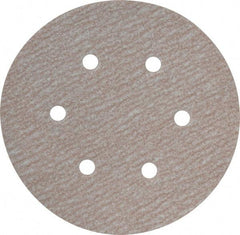 Norton - 6" Diam, 180 Grit, Aluminum Oxide Hook & Loop Disc - Very Fine Grade, Coated, B Weight Paper Backing, Series A275 - Eagle Tool & Supply