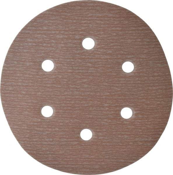 Norton - 6" Diam, 500 Grit, Aluminum Oxide Hook & Loop Disc - Extra Fine Grade, Coated, B Weight Paper Backing, Series A275 - Eagle Tool & Supply