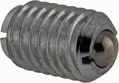TE-CO - 3/8-16, 0.187" Ball Diam, 5/8" Body Length, 0.048" Max Ball Reach, Threaded Ball Plunger - Stainless Steel Body, Stainless Steel Ball, 6 Lb Initial End Force, 21 Lb Final End Force, Locking Element - Eagle Tool & Supply