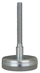Gibraltar - 1/2-13 Bolt Thread, Stud Mount Leveling Pad & Mount - 500 Max Lb Capacity, 3-3/16" Base Diam, 4" Thread Length - Eagle Tool & Supply