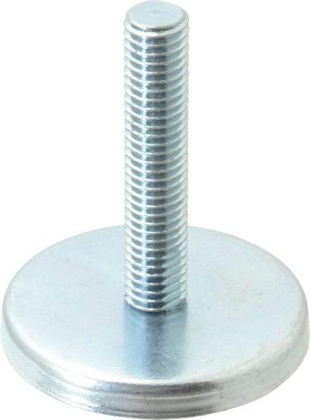 Gibraltar - 1/2-13 Bolt Thread, Stud Mount Leveling Pad & Mount - 500 Max Lb Capacity, 2.4" Base Diam, 2" Thread Length - Eagle Tool & Supply