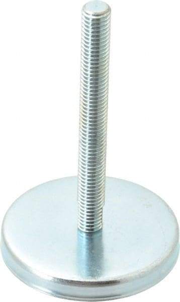 Gibraltar - 1/2-13 Bolt Thread, Stud Mount Leveling Pad & Mount - 500 Max Lb Capacity, 3-3/16" Base Diam, 4" Thread Length - Eagle Tool & Supply