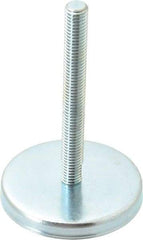 Gibraltar - 1/2-13 Bolt Thread, Stud Mount Leveling Pad & Mount - 500 Max Lb Capacity, 3-3/16" Base Diam, 4" Thread Length - Eagle Tool & Supply