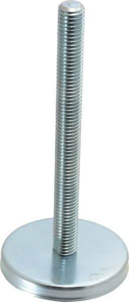 Gibraltar - 5/8-11 Bolt Thread, Stud Mount Leveling Pad & Mount - 500 Max Lb Capacity, 3-3/16" Base Diam, 6" Thread Length - Eagle Tool & Supply