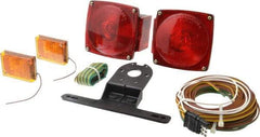 Peterson - 4-1/2" Long x 4-1/2" Wide Red Towing Lights - 12 Volt, Plastic - Eagle Tool & Supply