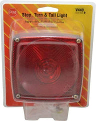 Peterson - 4-1/2" Long x 4-1/2" Wide Red Towing Lights - 12 Volt, Plastic - Eagle Tool & Supply