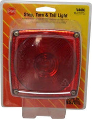 Peterson - 4-1/2" Long x 4-1/2" Wide Red Towing Lights - 12 Volt, Plastic - Eagle Tool & Supply