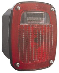 Peterson - 6-3/4" Long x 6-1/4" Wide Red Towing Lights - 12 Volt, Plastic - Eagle Tool & Supply