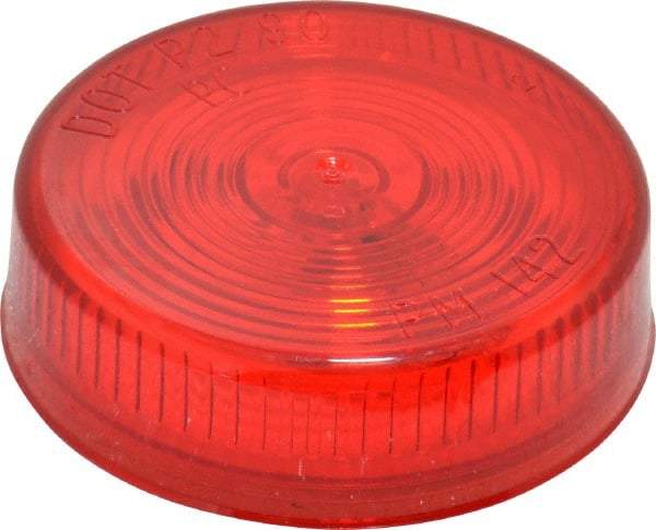 Peterson - 2-1/2" Diam, Red Lens & Reflector - Plastic, 12 Volt - Eagle Tool & Supply