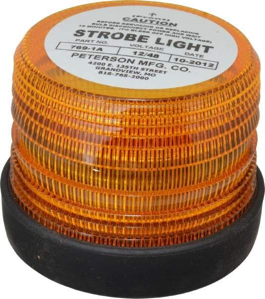 Peterson - 5-1/2" Diam, Amber Lens & Reflector - Plastic, 12 Volt - Eagle Tool & Supply