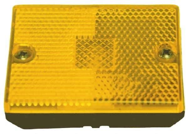 Peterson - 2-3/4" Long x 2-1/8" Wide, Amber Lens & Reflector - Plastic, 12 Volt - Eagle Tool & Supply