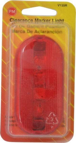 Peterson - 4-1/8" Long x 2" Wide, Red Lens & Reflector - Plastic, 12 Volt - Eagle Tool & Supply