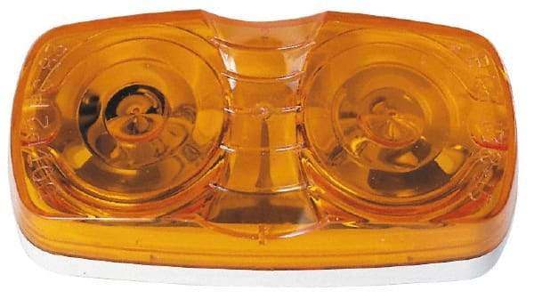 Peterson - 4" Long x 2" Wide, Amber Lens & Reflector - Plastic, 12 Volt - Eagle Tool & Supply