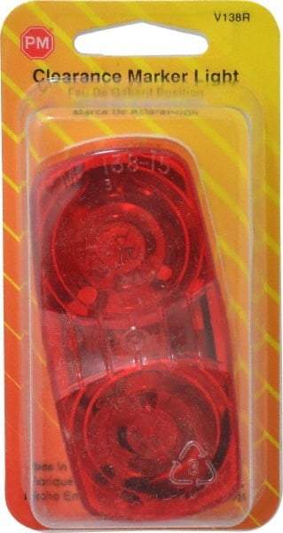 Peterson - 4" Long x 2" Wide, Red Lens & Reflector - Plastic, 12 Volt - Eagle Tool & Supply