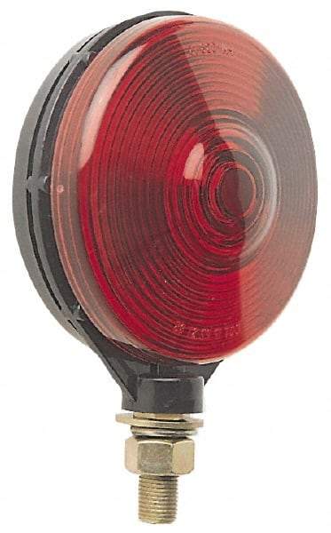 Peterson - 4-1/8" Diam, Red Lens & Reflector - Plastic, 12 Volt - Eagle Tool & Supply