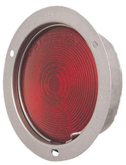 Peterson - 4-1/2" Diam, Red Lens & Reflector - Steel, 12 Volt - Eagle Tool & Supply