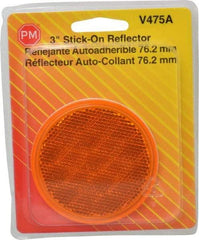 Peterson - 3" Diam, Amber Lens & Reflector - Plastic - Eagle Tool & Supply