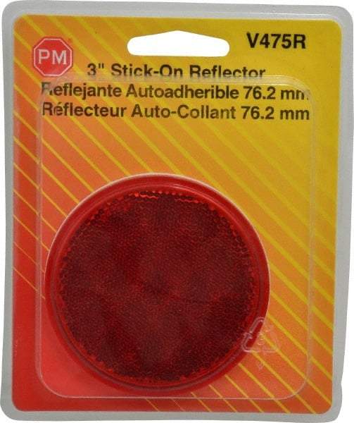 Peterson - 3" Diam, Red Lens & Reflector - Plastic - Eagle Tool & Supply