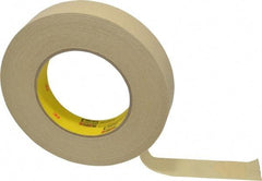 3M - 1" Wide x 60 Yd Long Tan Paper Masking Tape - Series 231, 7.6 mil Thick, 28 In/Lb Tensile Strength - Eagle Tool & Supply