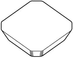 Kennametal - SEKN53 Grade KCPK30 Carbide Milling Insert - TiN/TiCN/Al2O3 Finish, 3/16" Thick, 5/8" Inscribed Circle - Eagle Tool & Supply