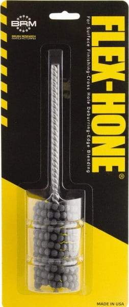 Brush Research Mfg. - 15/16" to 1-1/2" Bore Diam, 20 Grit, Silicon Carbide Flexible Hone - Coarse, 8" OAL - Eagle Tool & Supply