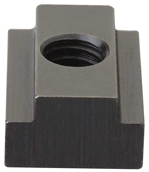 Gibraltar - 7/8-9 Tapped Through T Slot Nut - 1-5/16" Slot Width, 2 x 15/16" Base Width x Height, 2 x 1-1/4" OAL x Height - Eagle Tool & Supply