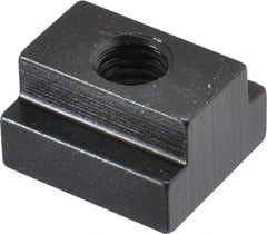 TE-CO - 1/2-13 Blind Tapped T Slot Nut - 11/16" Slot Width, 1-1/8 x 7/16" Base Width x Height, 1-1/4 x 3/4" OAL x Height - Eagle Tool & Supply