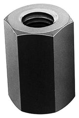 Made in USA - 1-14 UNF, 2-1/2" OAL Stainless Steel Standard Coupling Nut - 1-1/4" Width Across Flats - Eagle Tool & Supply